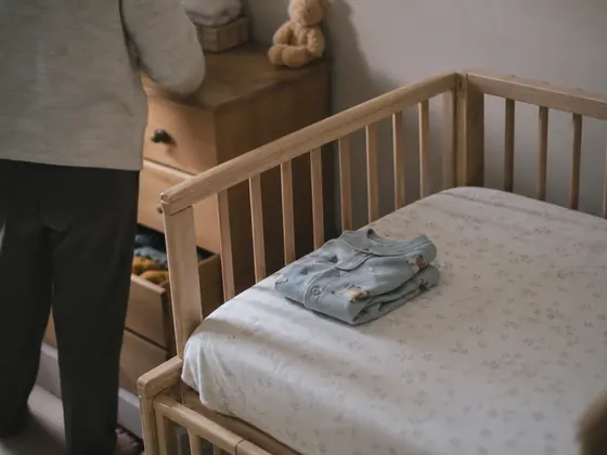 folded pyjamas, tidy nursery, morning