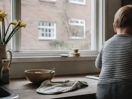 kitchen window, morning routine, cereal bowl