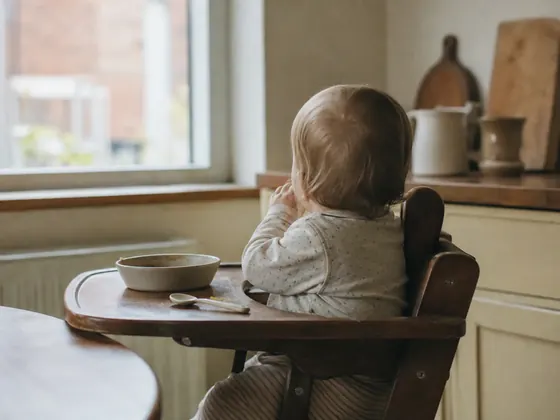 high chair, first spoon, kitchen