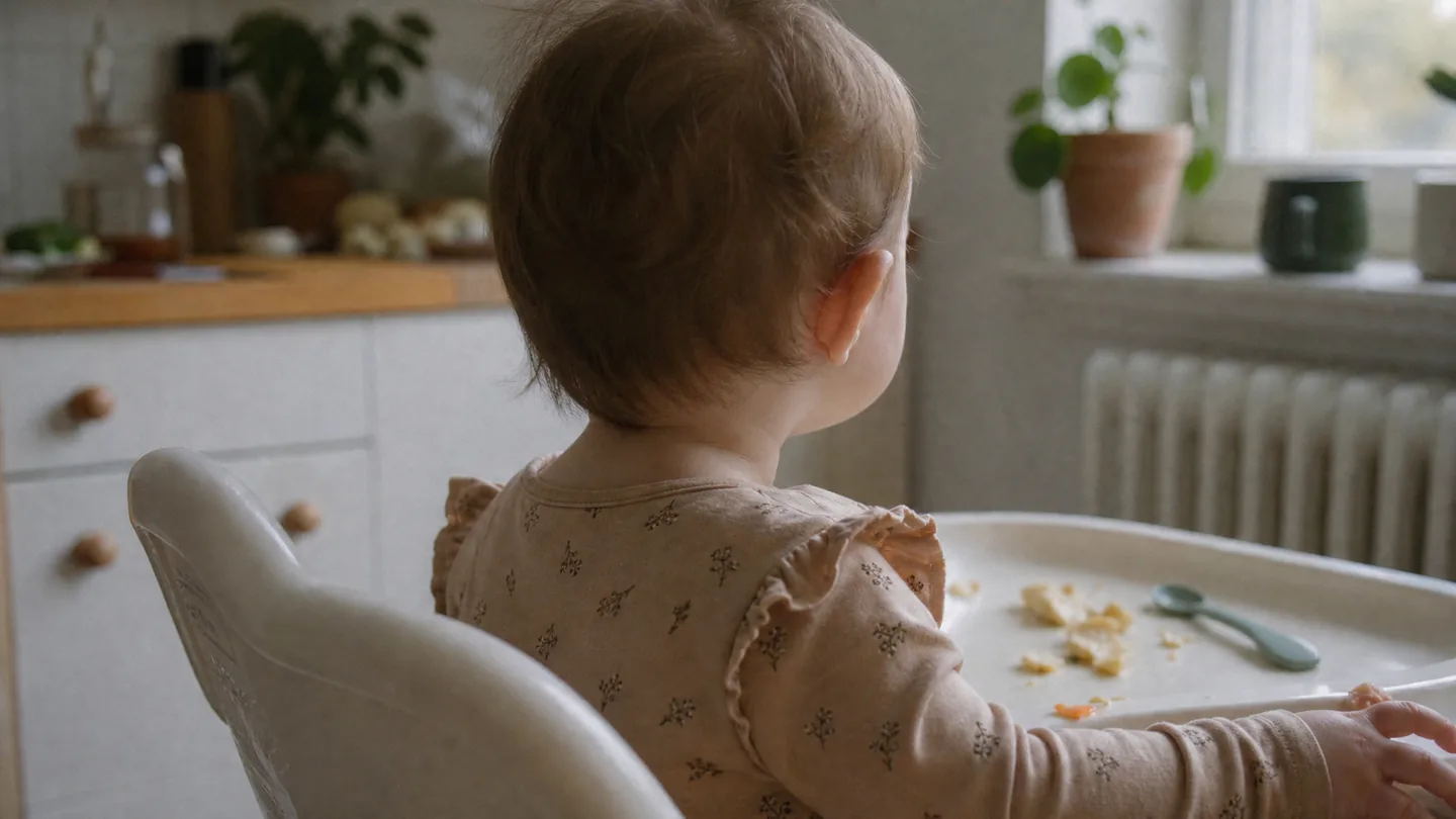high chair tray, first foods, kitchen light